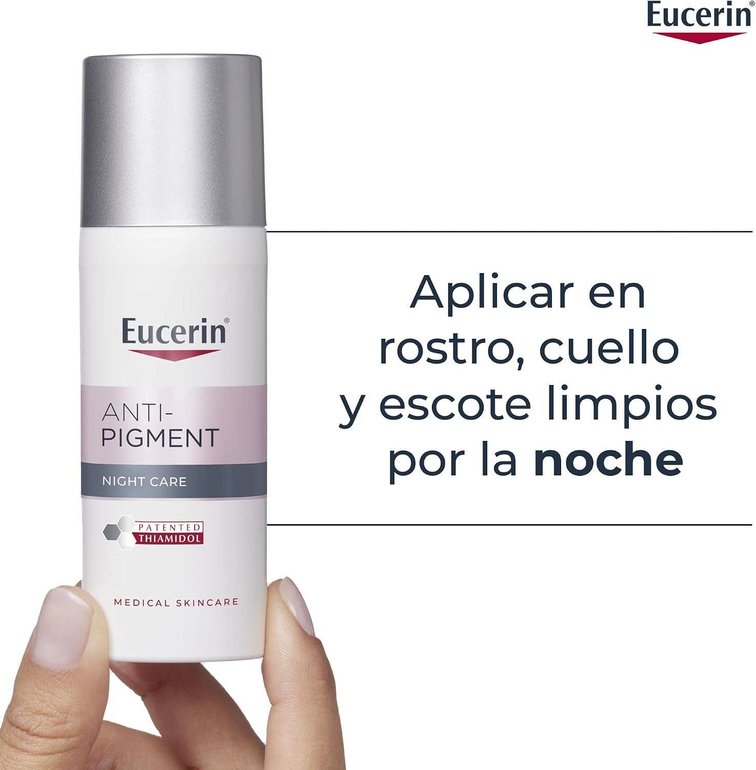 Eucerin Anti-Pigment Crema Facial de Noche 50 ml con Thiamidol y Dexpantenol