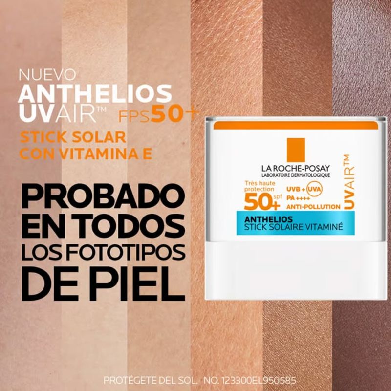 La Roche-posay Anthelios Uv Air Vitamin Sun Stick Fps 50+, Protector Solar En Barra De 10ml/9g