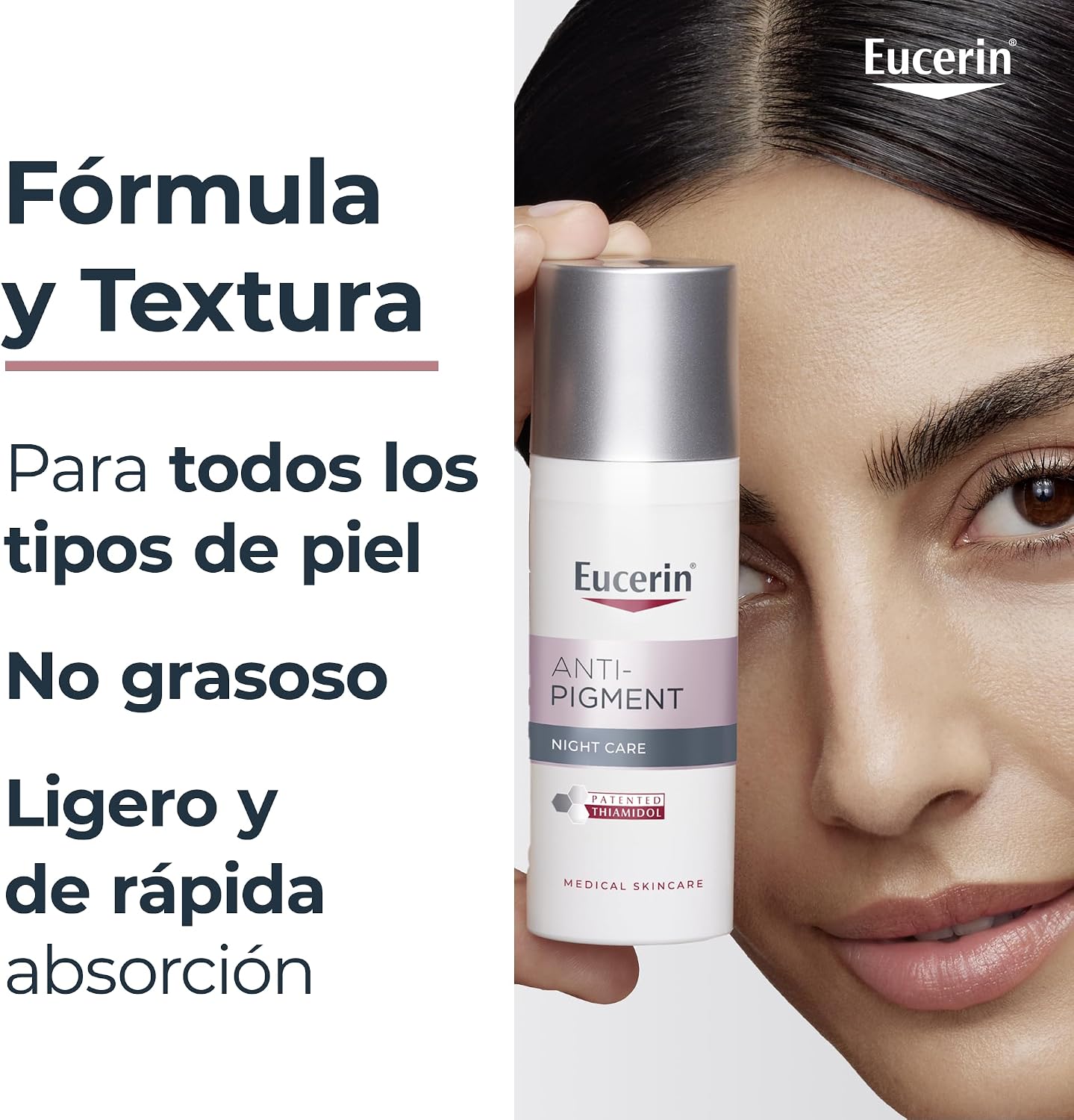 Eucerin Anti-Pigment Crema Facial de Noche 50 ml con Thiamidol y Dexpantenol